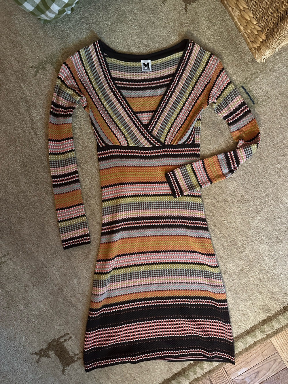 INSANE Rare Vintage Missoni Long Sleeve Sweater Dress